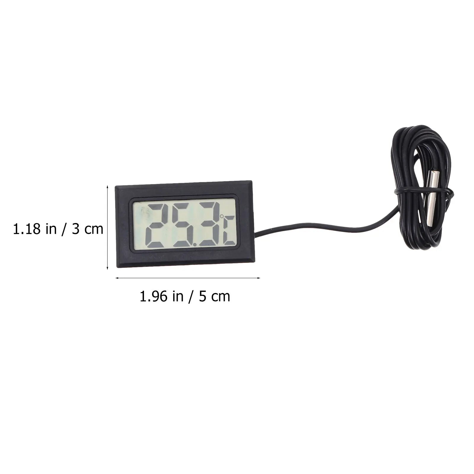 2Pcs Embedded Thermometer Digital Display Mini Electronic Refrigerator Temperature Gauge Fast Response Portable Home Monitoring
